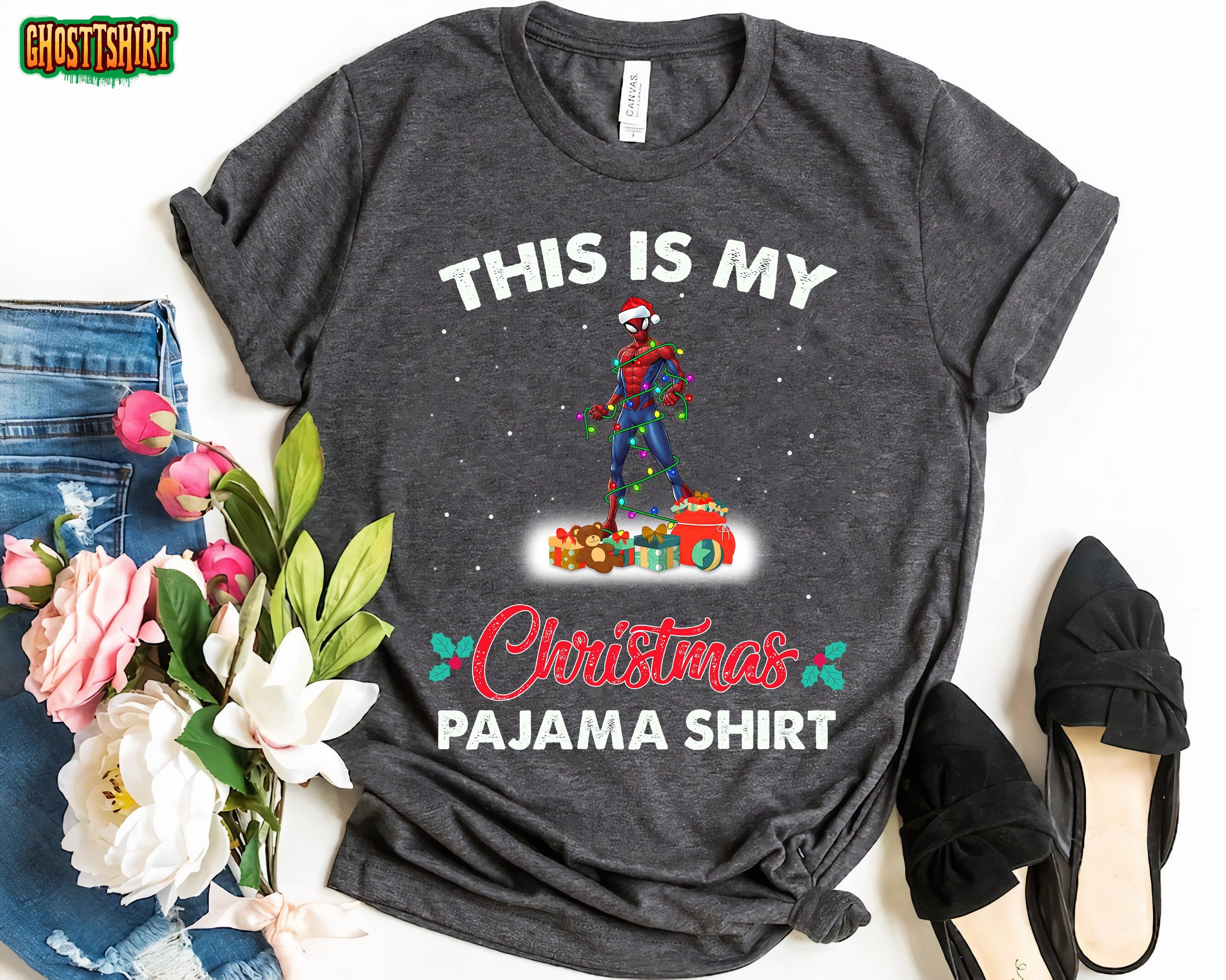 Marvel Spider-man Chirtsmas Lights Presents Unisex T-Shirt