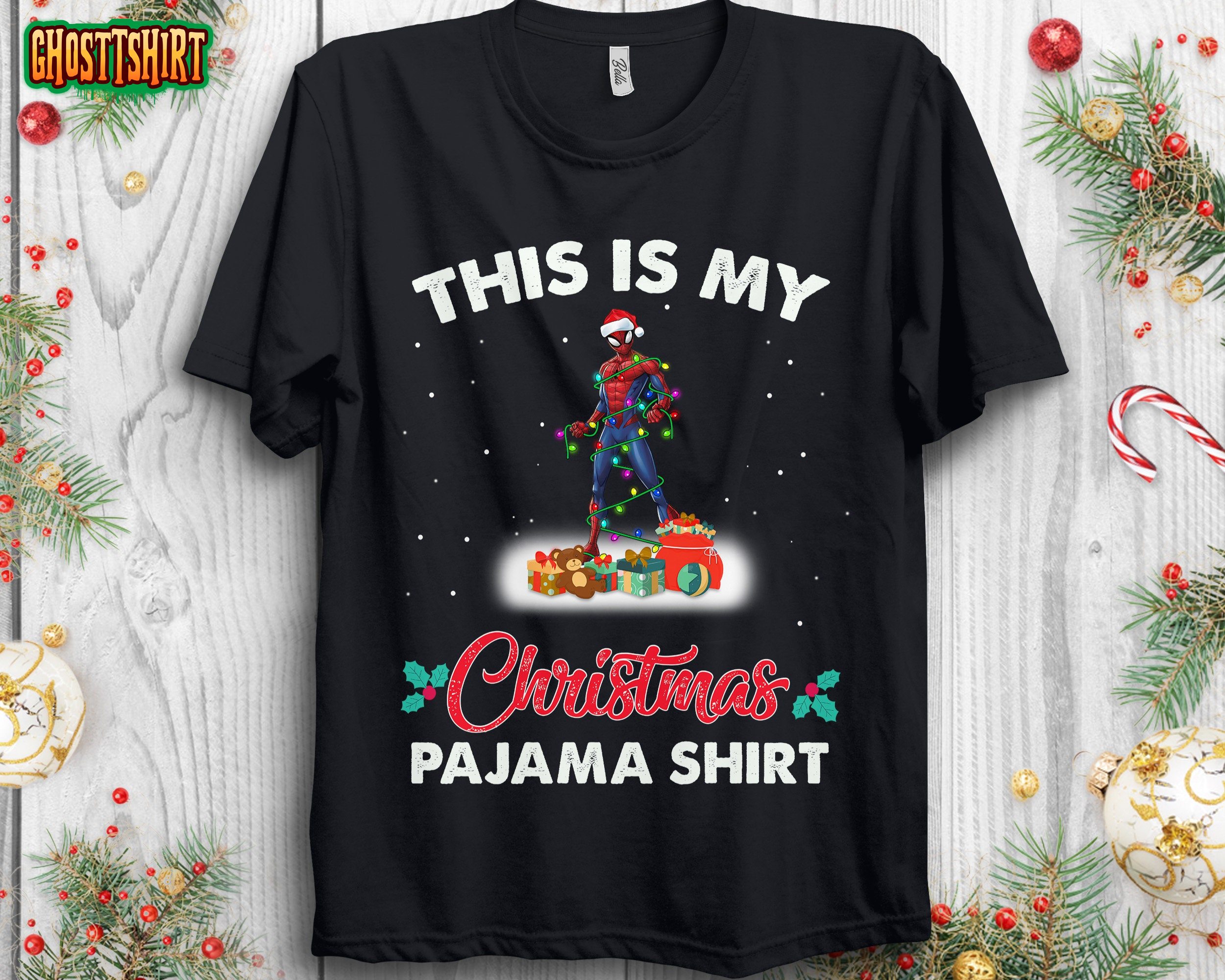 Marvel Spider-man Chirtsmas Lights Presents Unisex T-Shirt