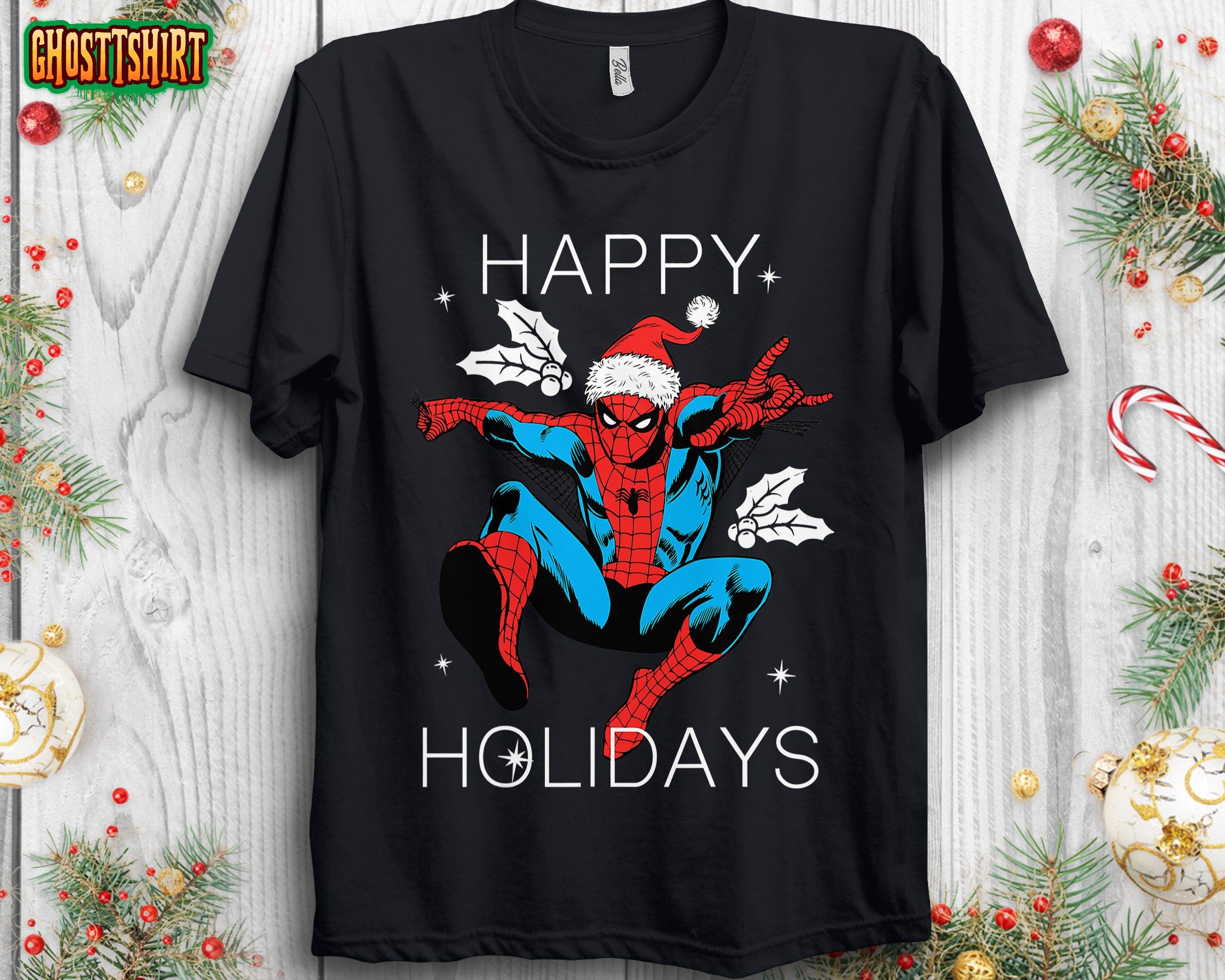 Marvel Spider-Man Happy Holidays Santa Christmas Sweatshirt