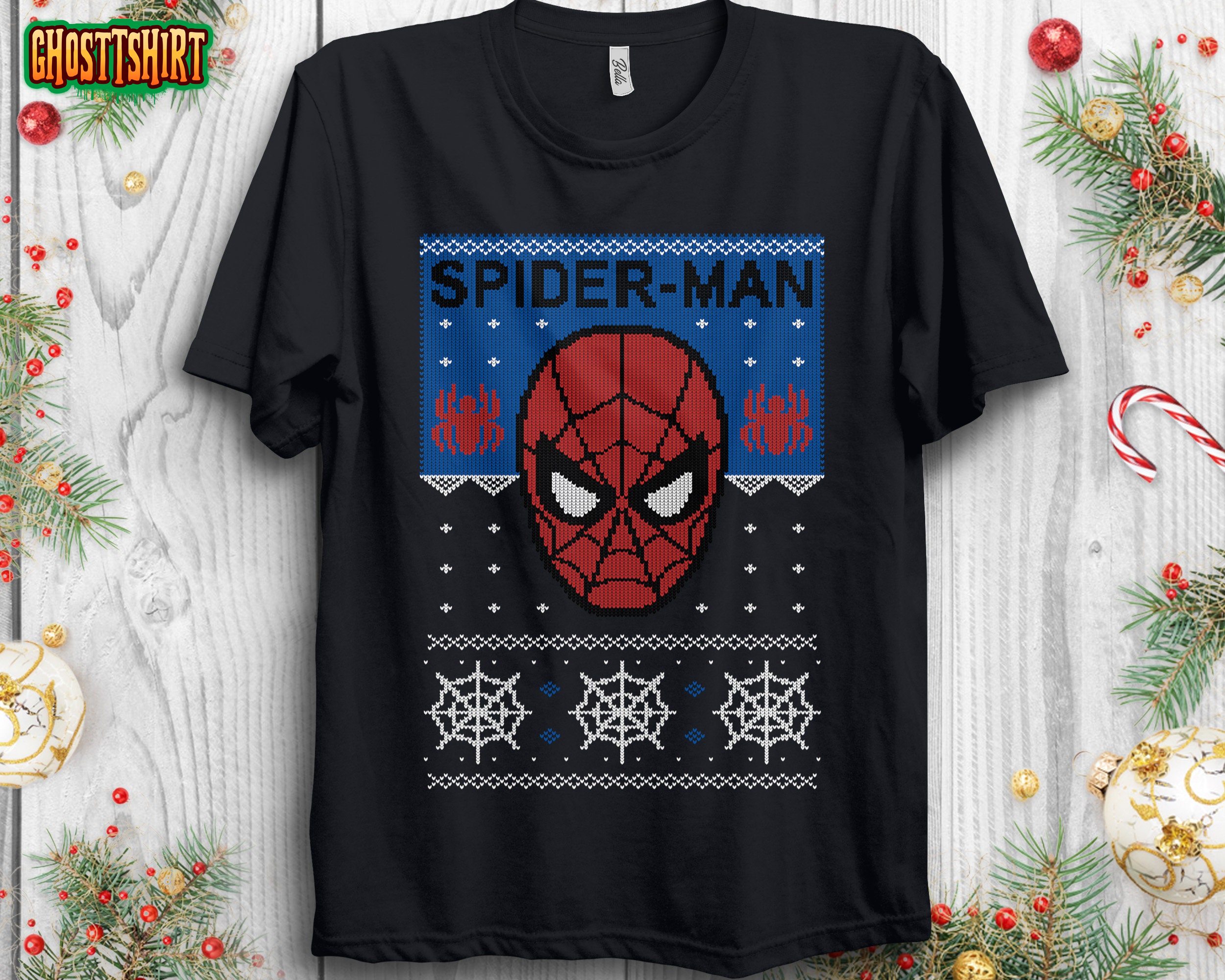 Marvel Spider-Man Mask Ugly Sweater Christmas Sweatshirt