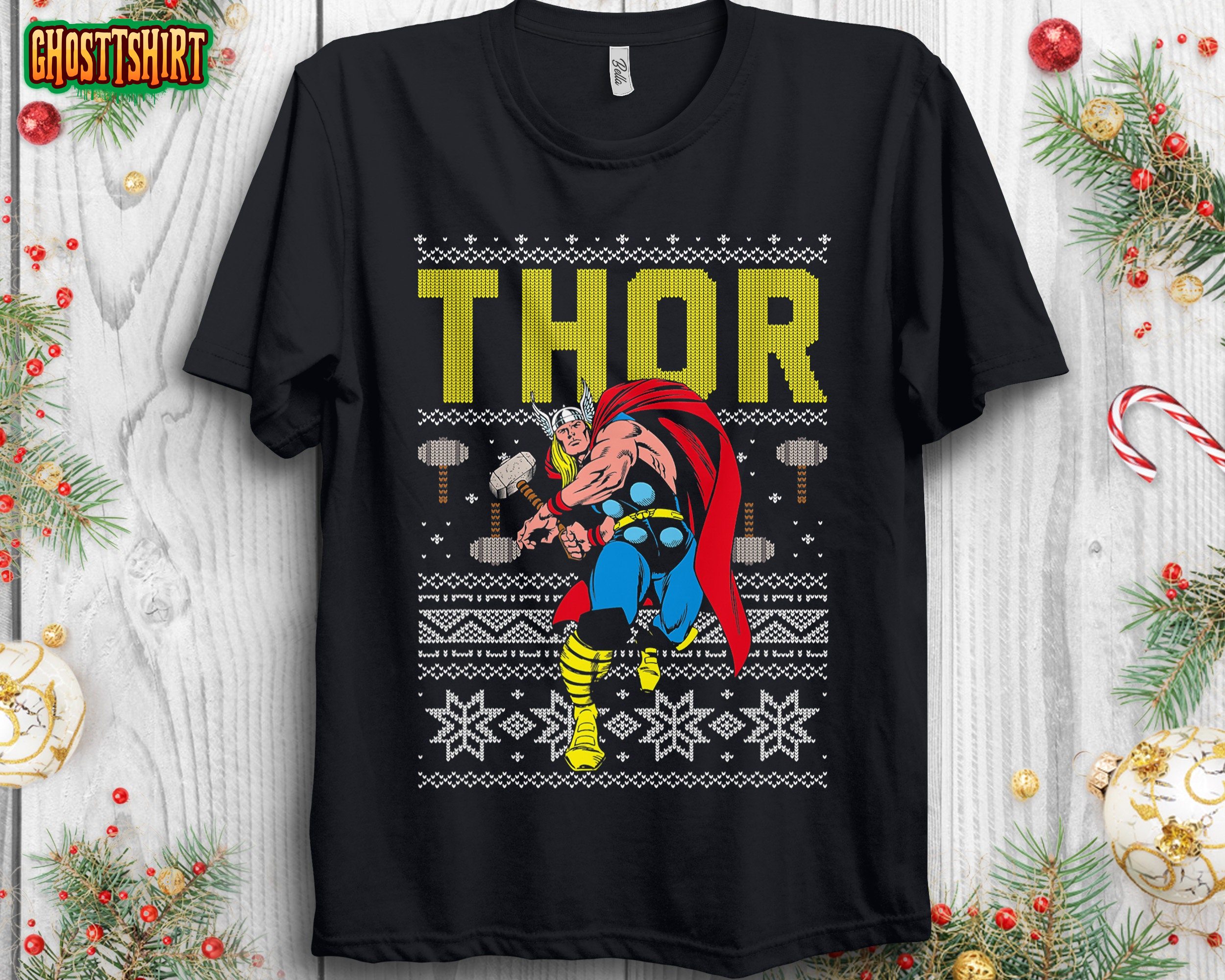 Marvel Thor Vintage Retro Ugly Sweater Christmas Sweatshirt