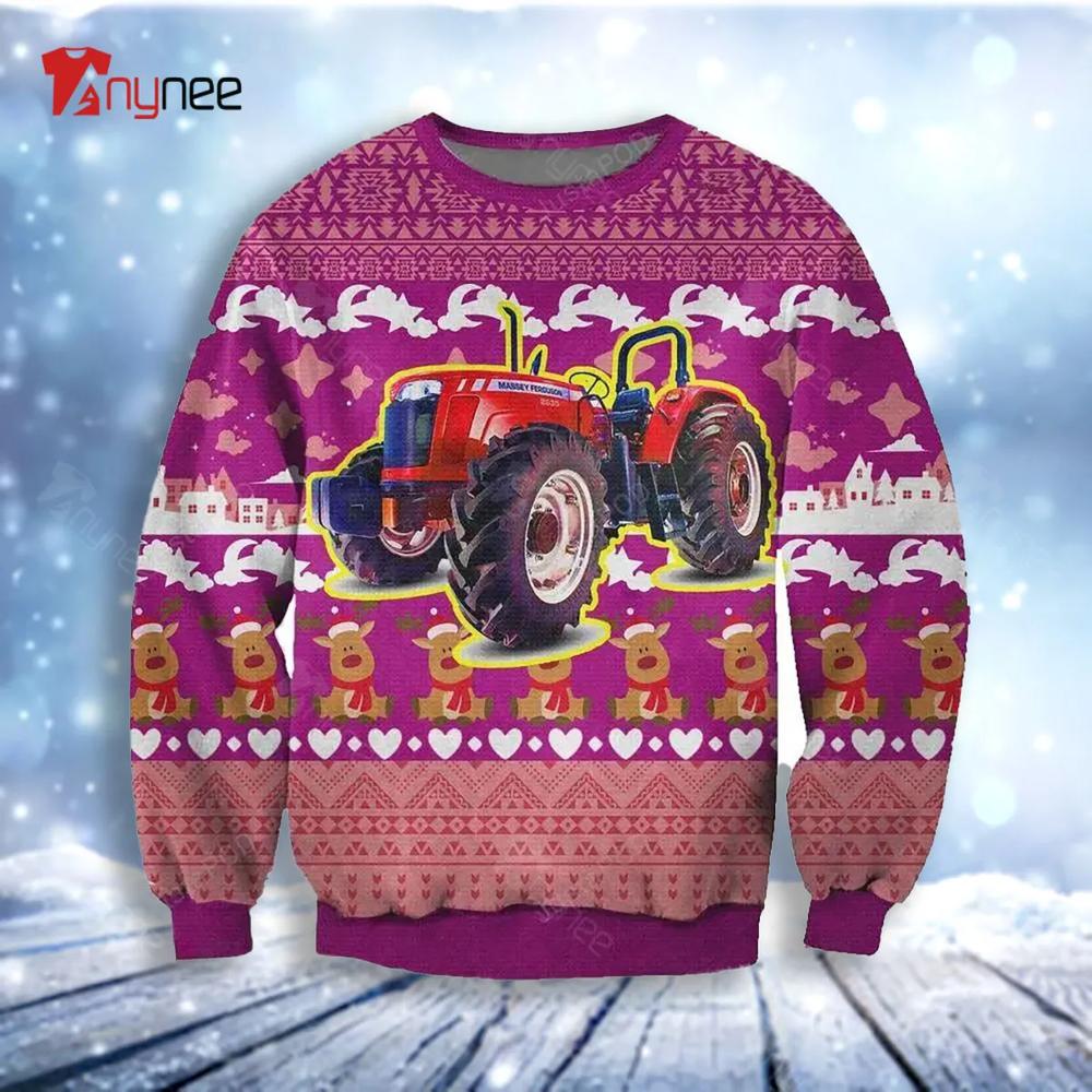 Massey Ferguson Tractor Ugly Christmas Sweater- Best Christmas Gifts 2023