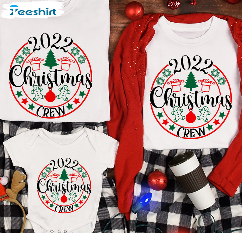 Matching Christmas Crew Shirt, Xmas Tree Unisex T-shirt Long Sleeve