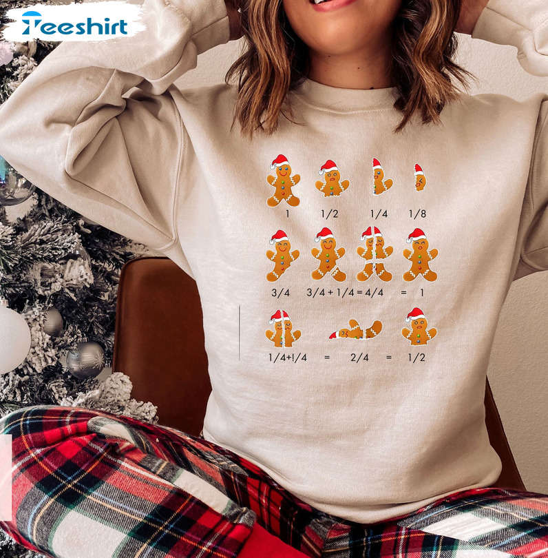 Mathematical Vintage Shirt, Gingerbread Christmas Long Sleeve Unisex T-shirt