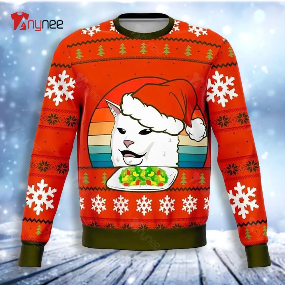 Mean Cat Dank Ugly Christmas Sweater- Best Christmas Gifts 2023