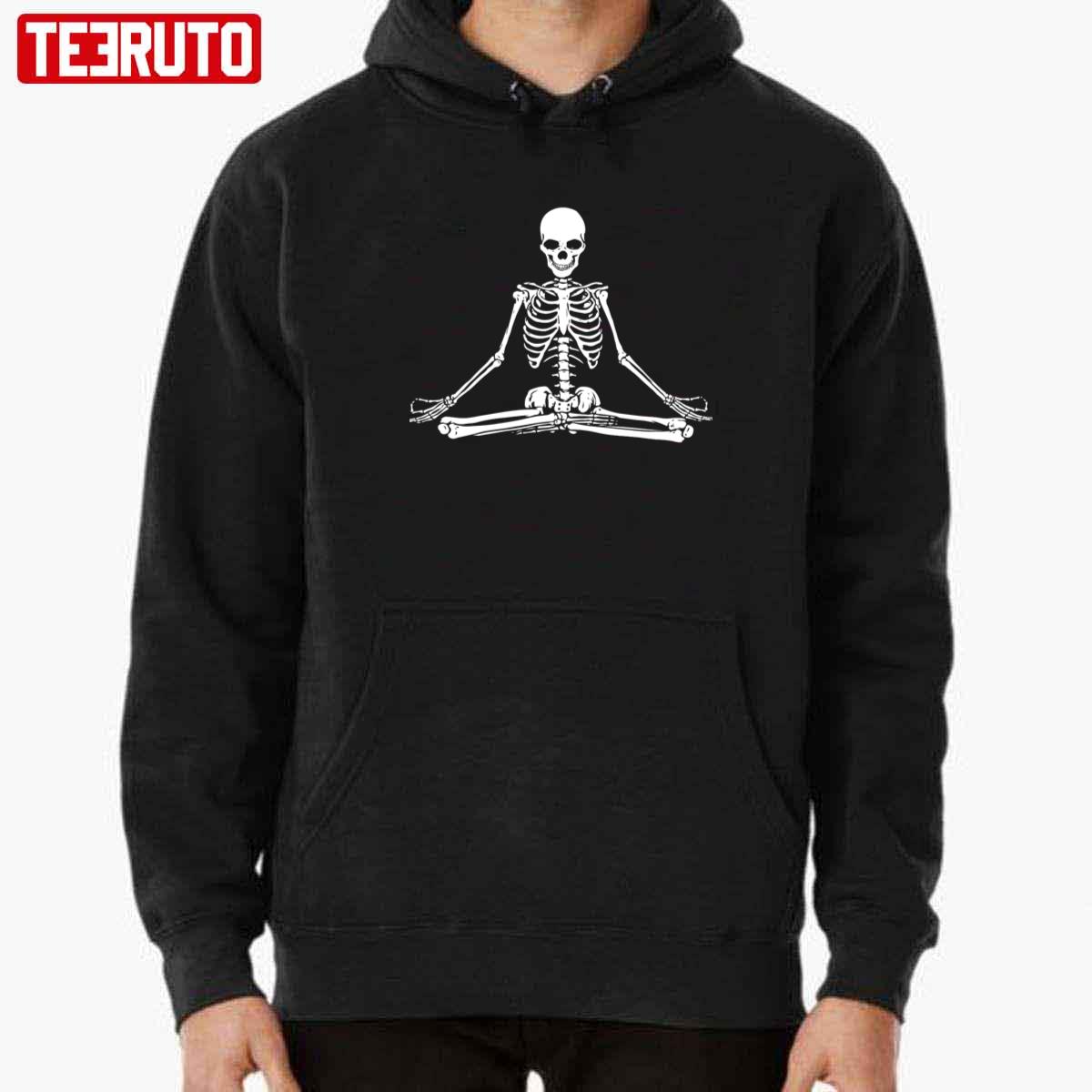 Meditating Skeleton Halloween Unisex T-Shirt