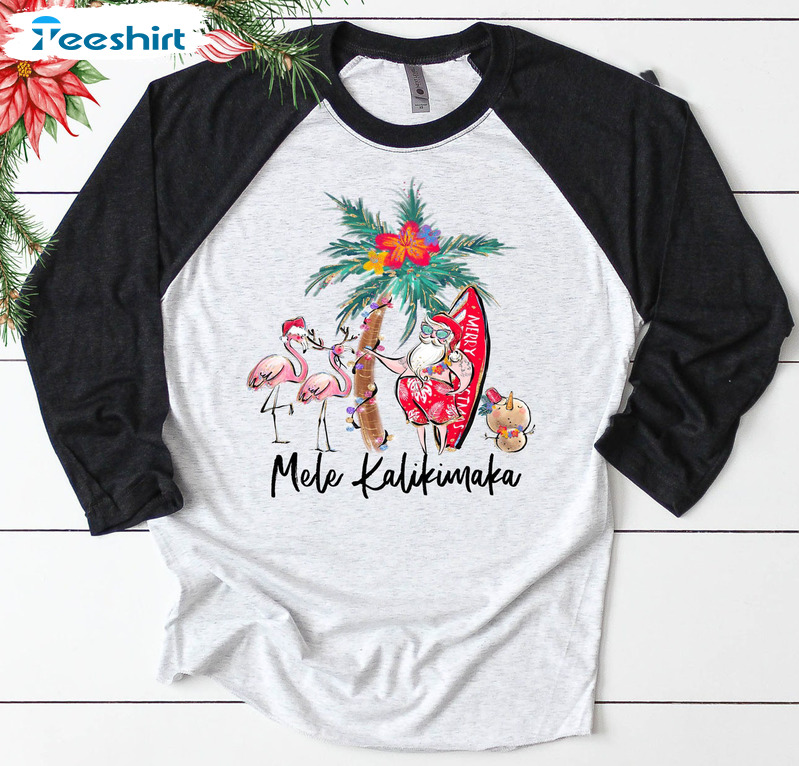 Mele Kalikimaka Shirt – Aloha Christmas Sweatshirt Long Sleeve