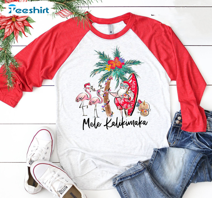 Mele Kalikimaka Shirt – Aloha Christmas Sweatshirt Long Sleeve