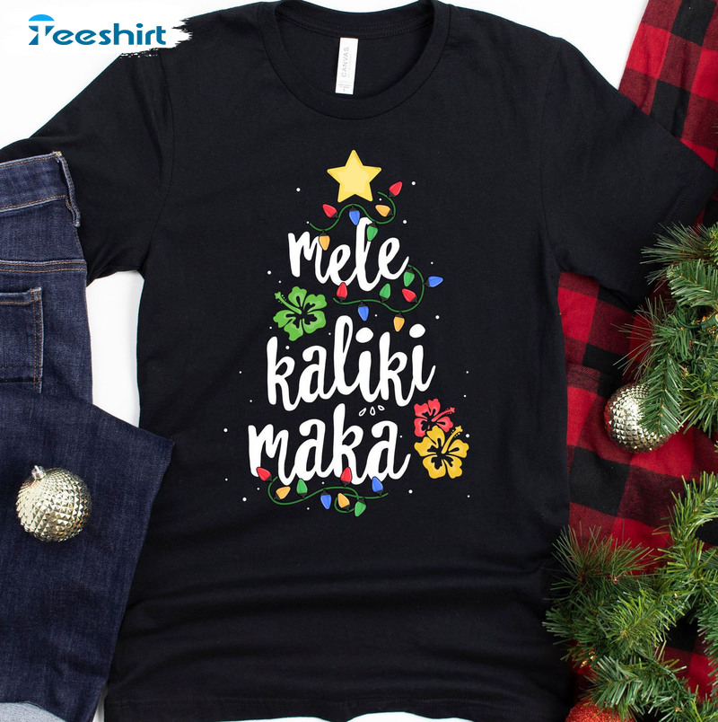 Mele Kalikimaka Shirt – Surfing Santa Hawaii Christmas Sweatshirt Crewneck