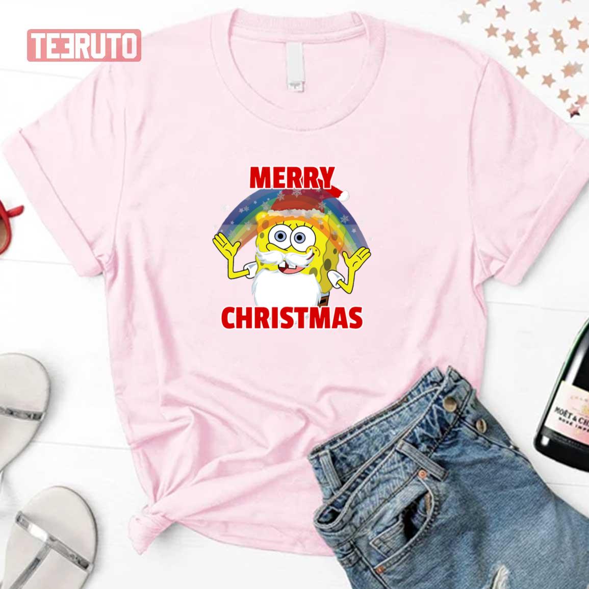 Meme Merry Christmas Halloween Spongebob Unisex T-Shirt