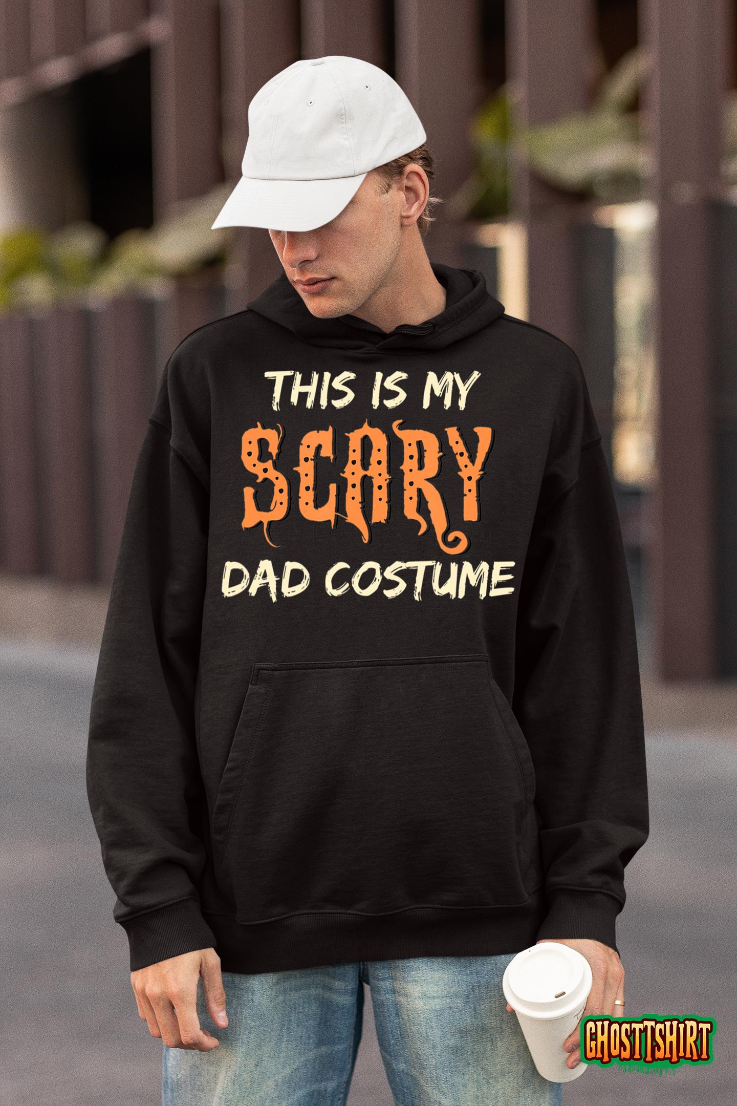 Mens Halloween This is My Scary Dad Costume Funny Mens Graphic T-Shirt