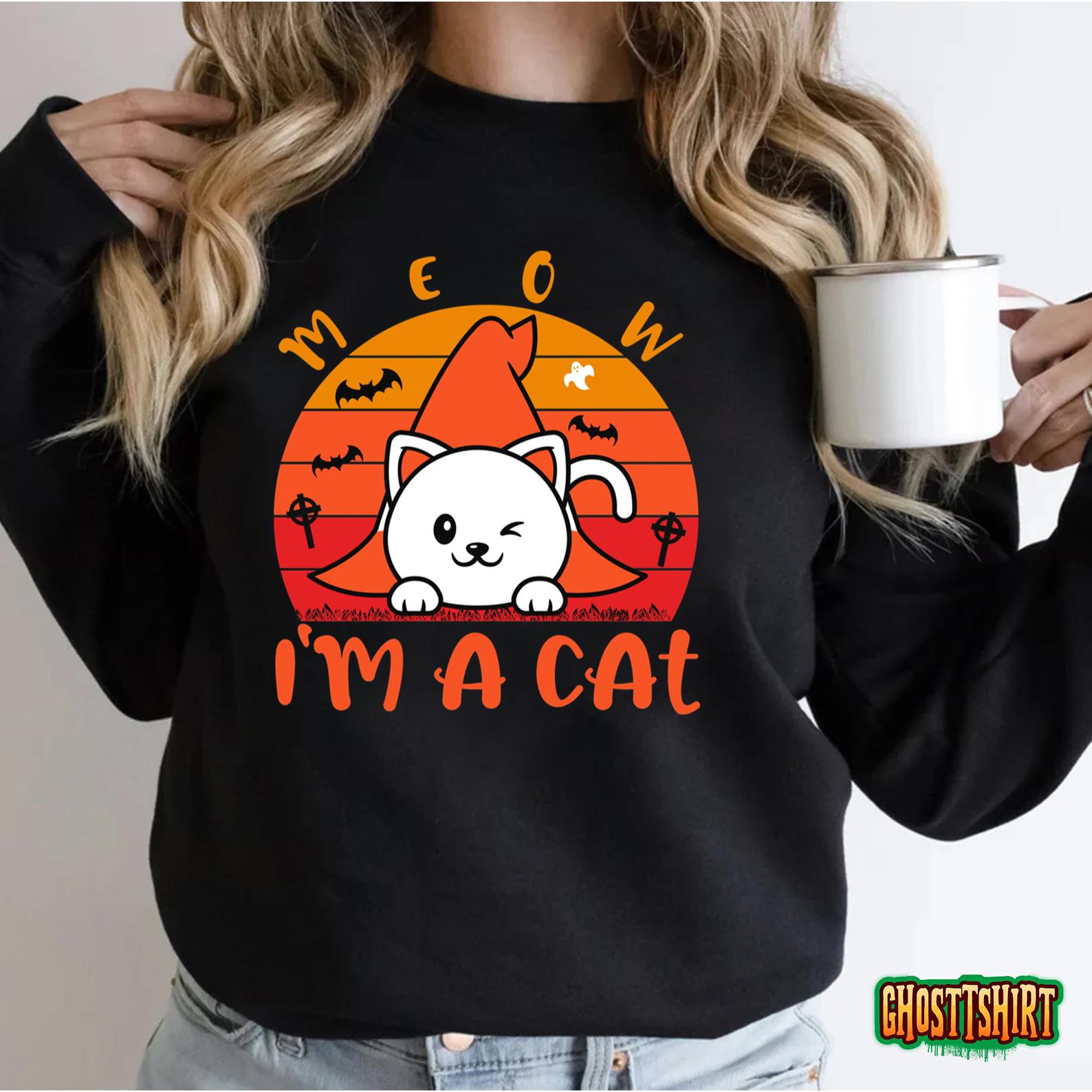 Meow Im A Cat Halloween T-Shirt