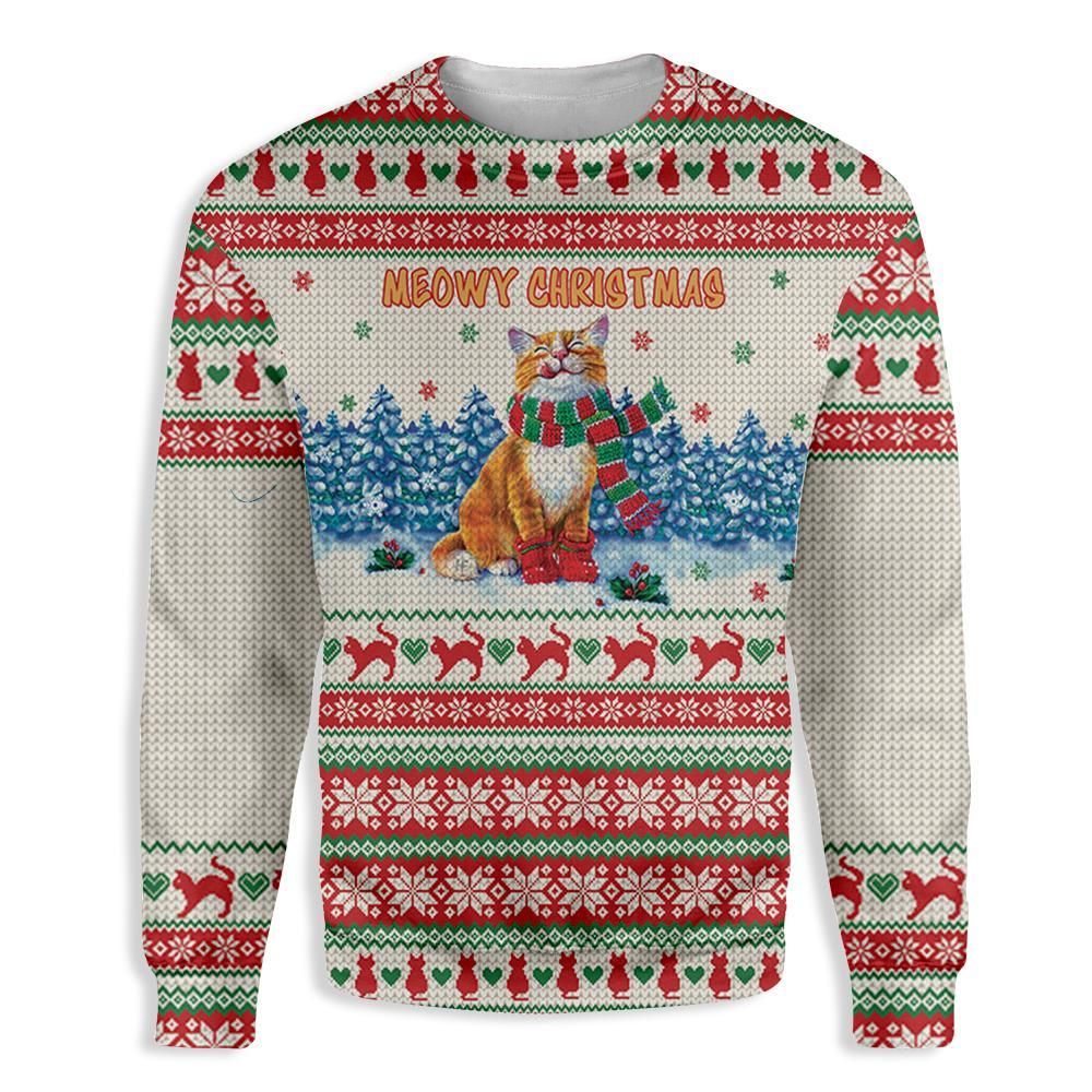 Meowy Cat Ugly Christmas Sweater | For Men & Women | Adult | US3172- Best Christmas Gifts 2023