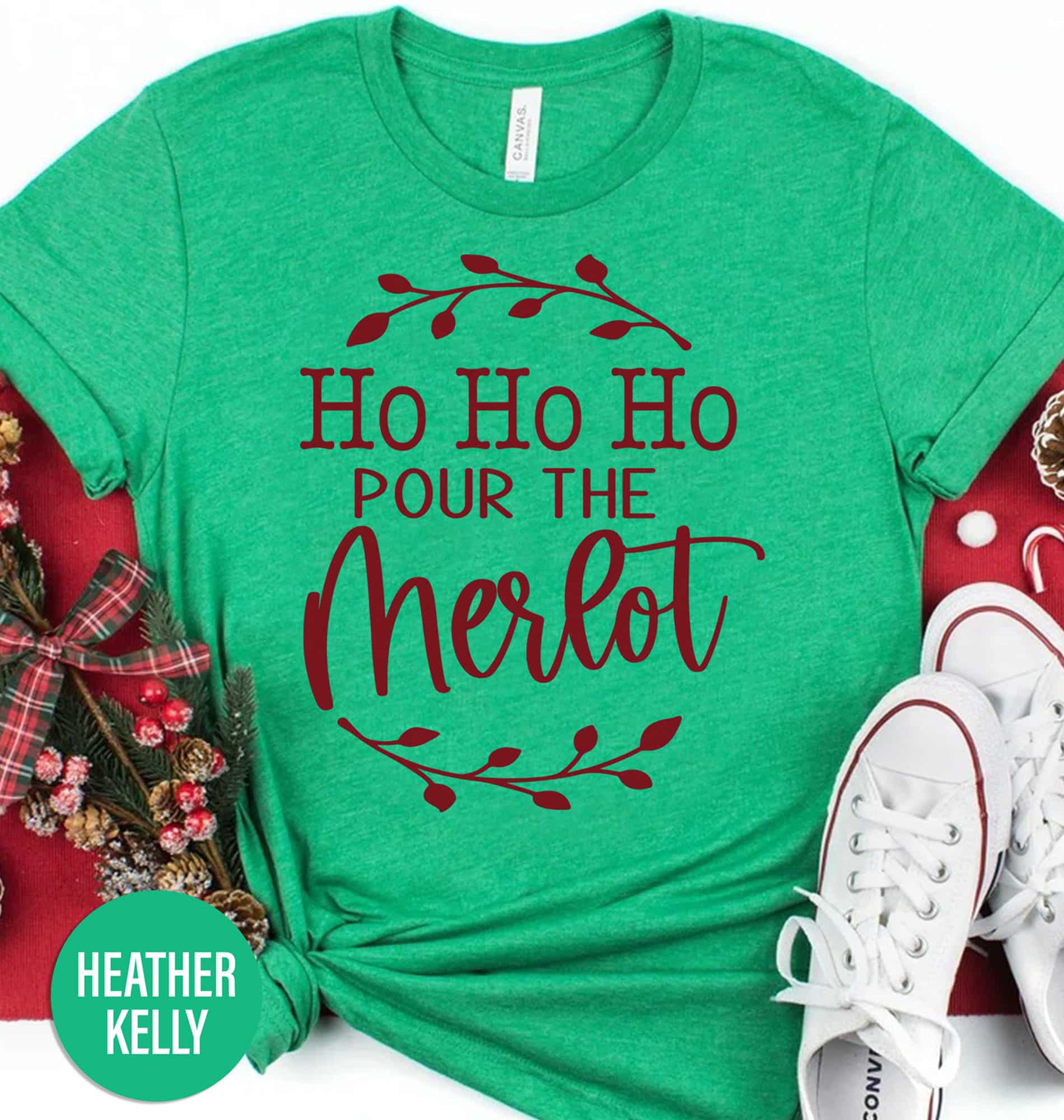 Merlot Christmas Shirt: Ho Ho Ho Holiday Edition