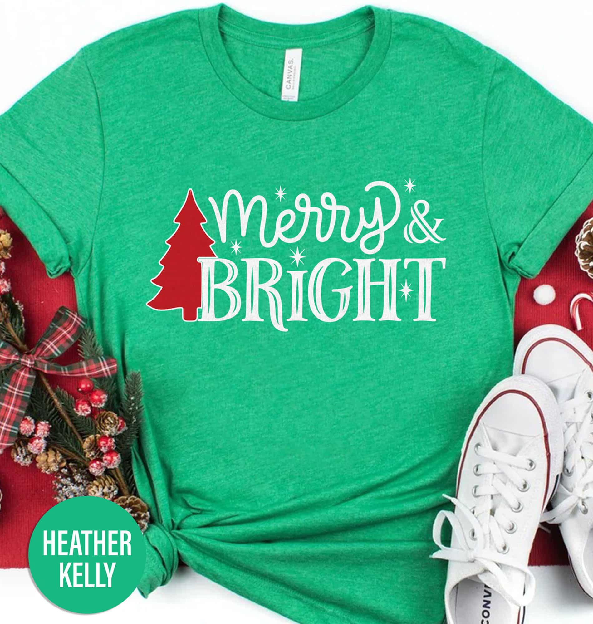 Merry & Bright Christmas Tree Shirt