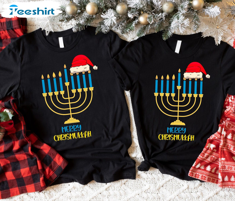 Merry Chrismukkah Shirt, Christmas Hanukkah Sweater Unisex Hoodie