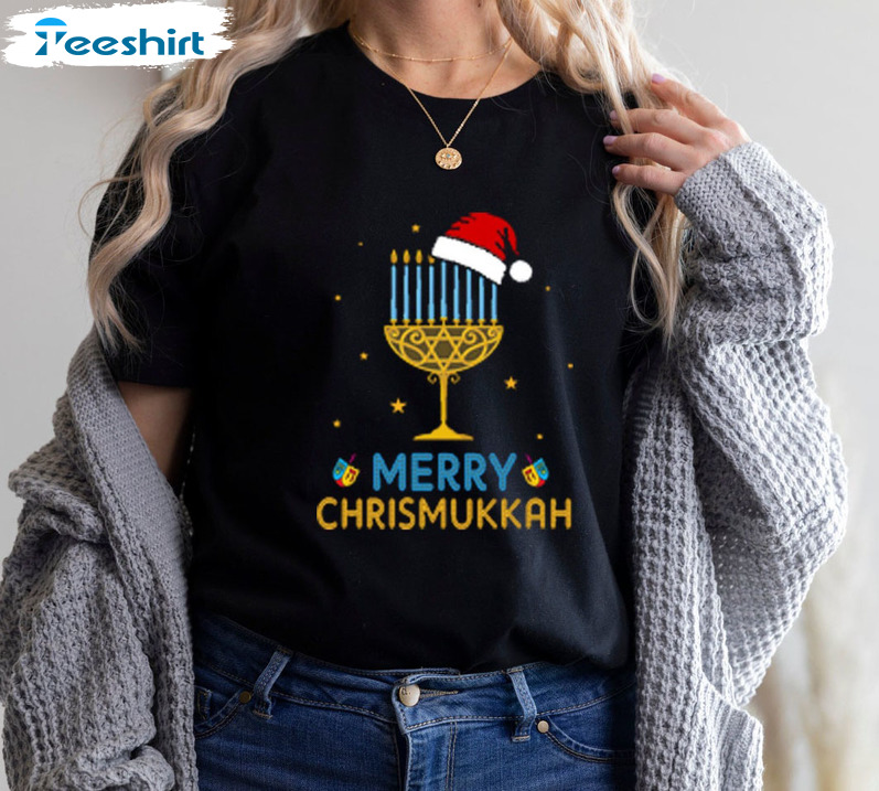 Merry Chrismukkah Shirt, Christmas Santa Crewneck Unisex Hoodie