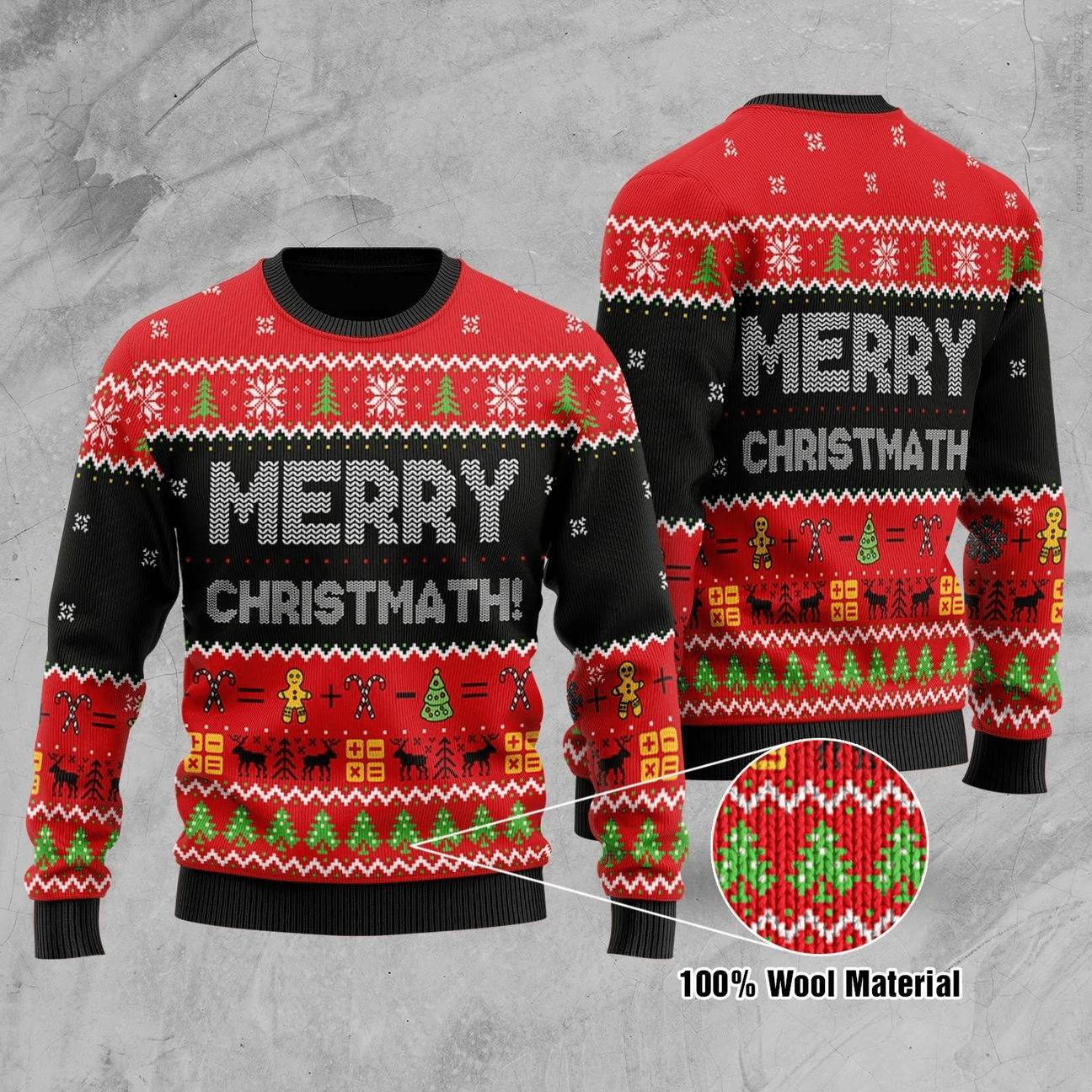 Merry Christmas Christmath Math Ugly Christmas Sweater | For Men & Women | Adult |  US1030- Best Christmas Gifts 2023