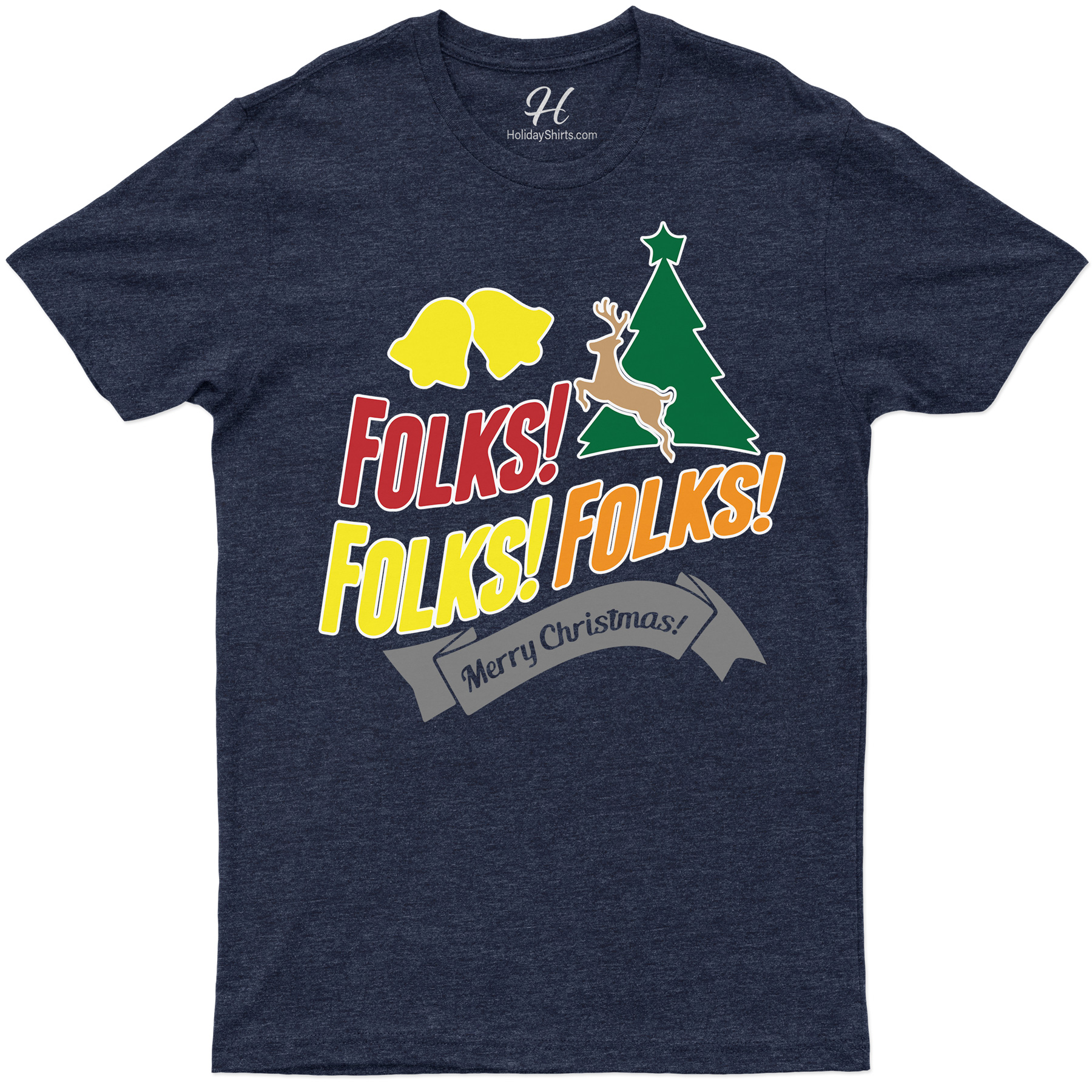 Merry Christmas Colorful Folk Shirt