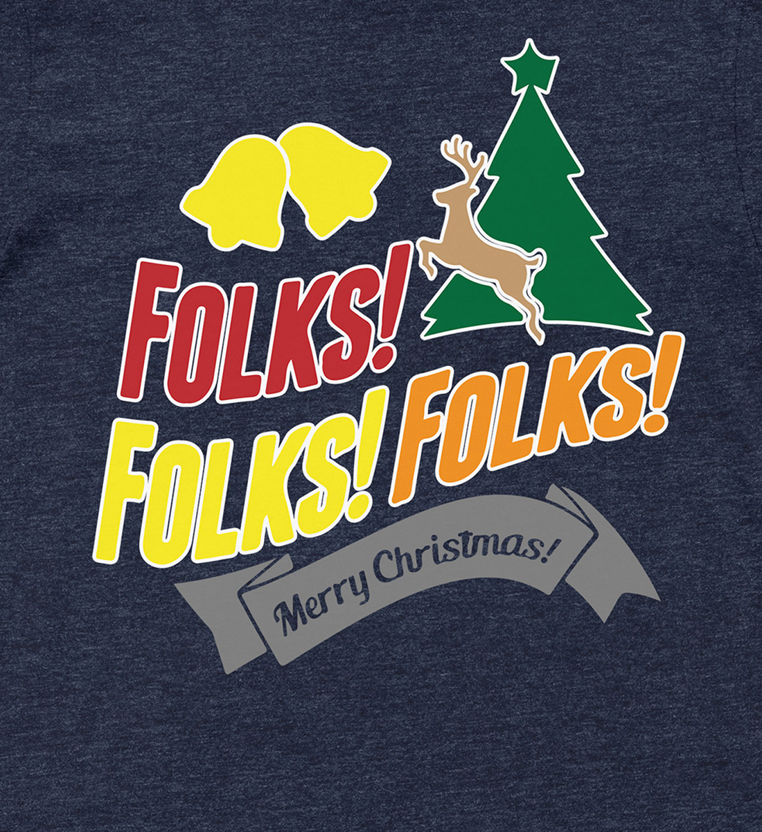 Merry Christmas Colorful Folk Shirt