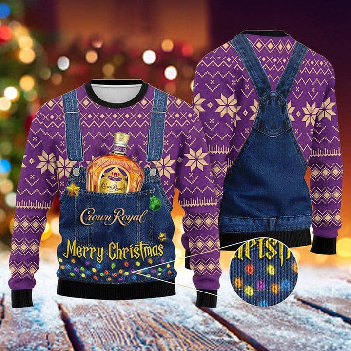 Merry Christmas Crown Royal Ugly Sweater – Best Christmas Gifts 2023