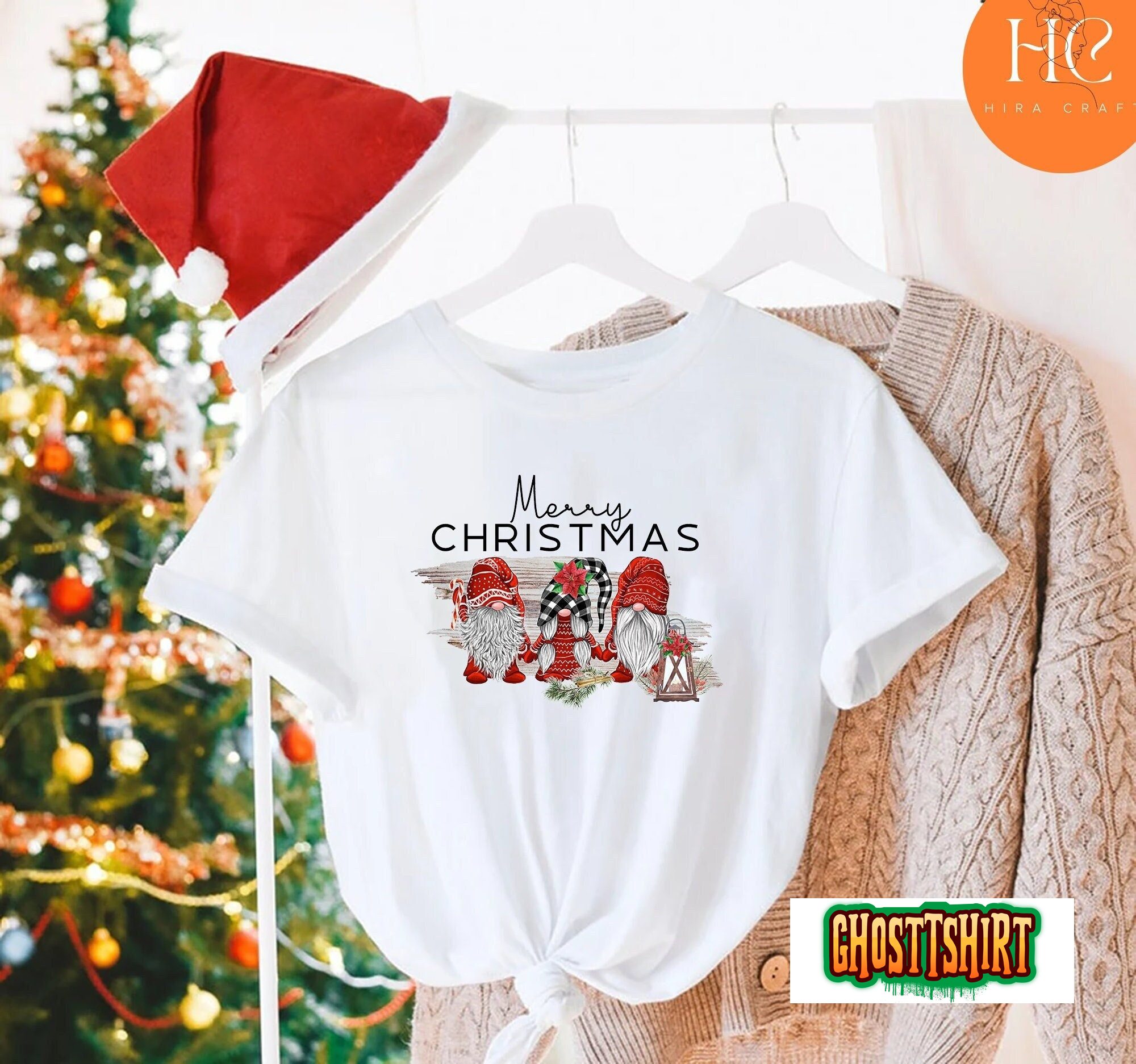 Merry Christmas Cute Gnomies Family Christmas T-Shirt