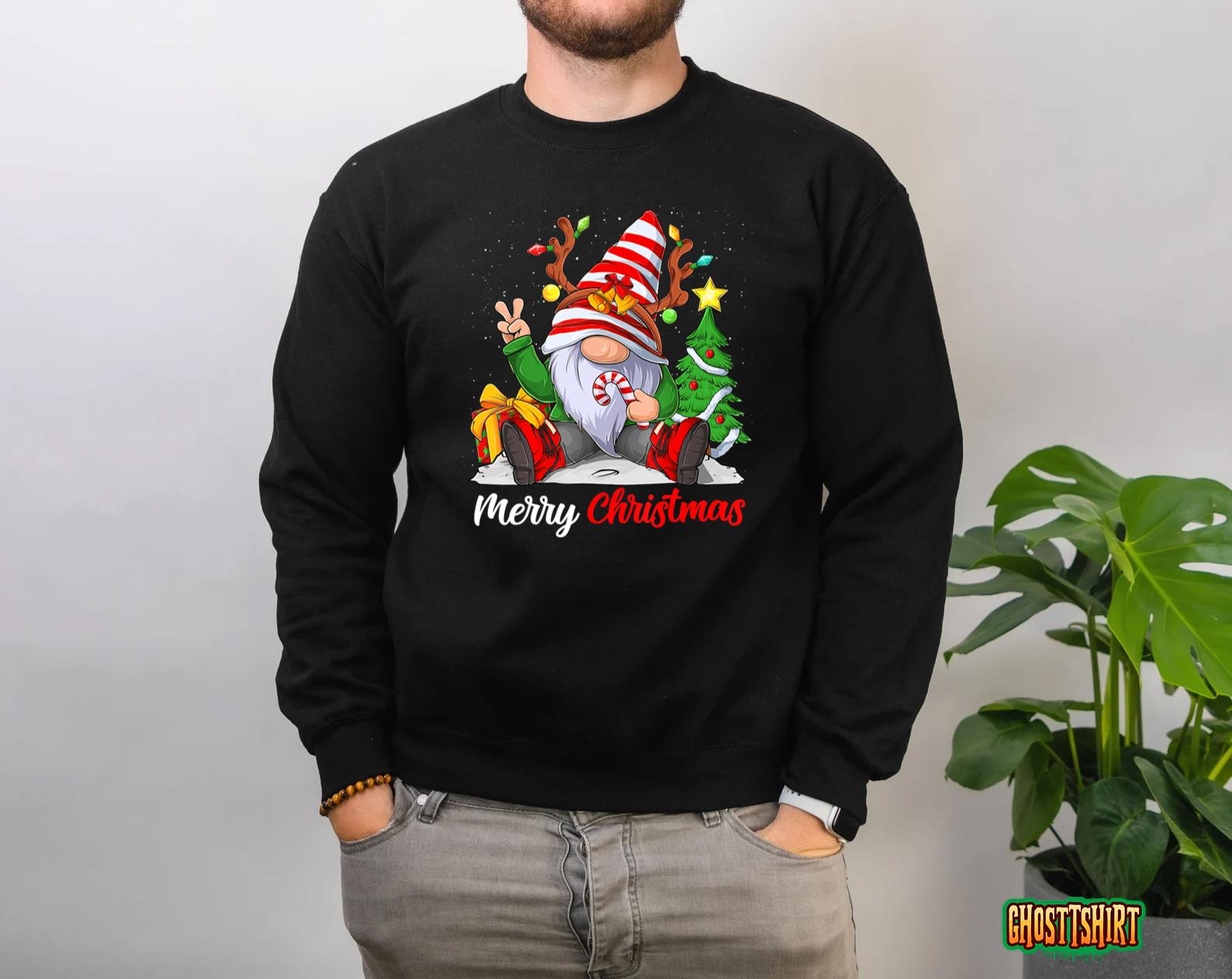 Merry Christmas Gnome Family Christmas Shirts for Women Men Sweatshirt