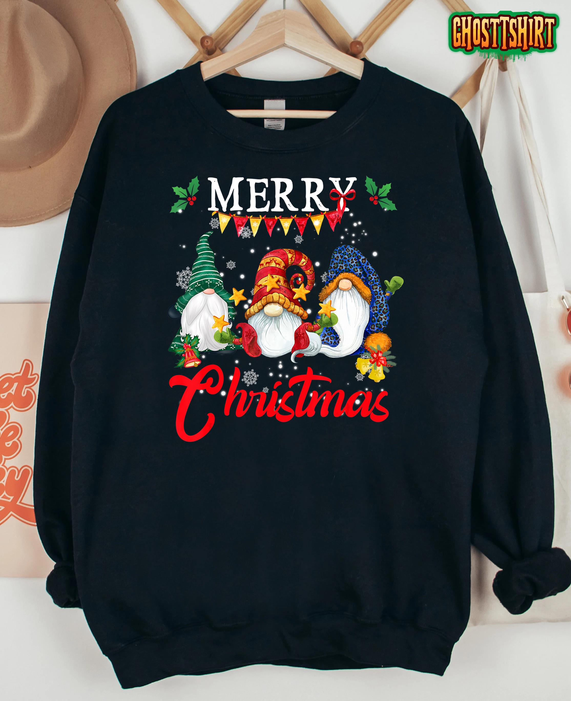 Merry Christmas Gnomies Christmas Gnome Xmas Women T-Shirt