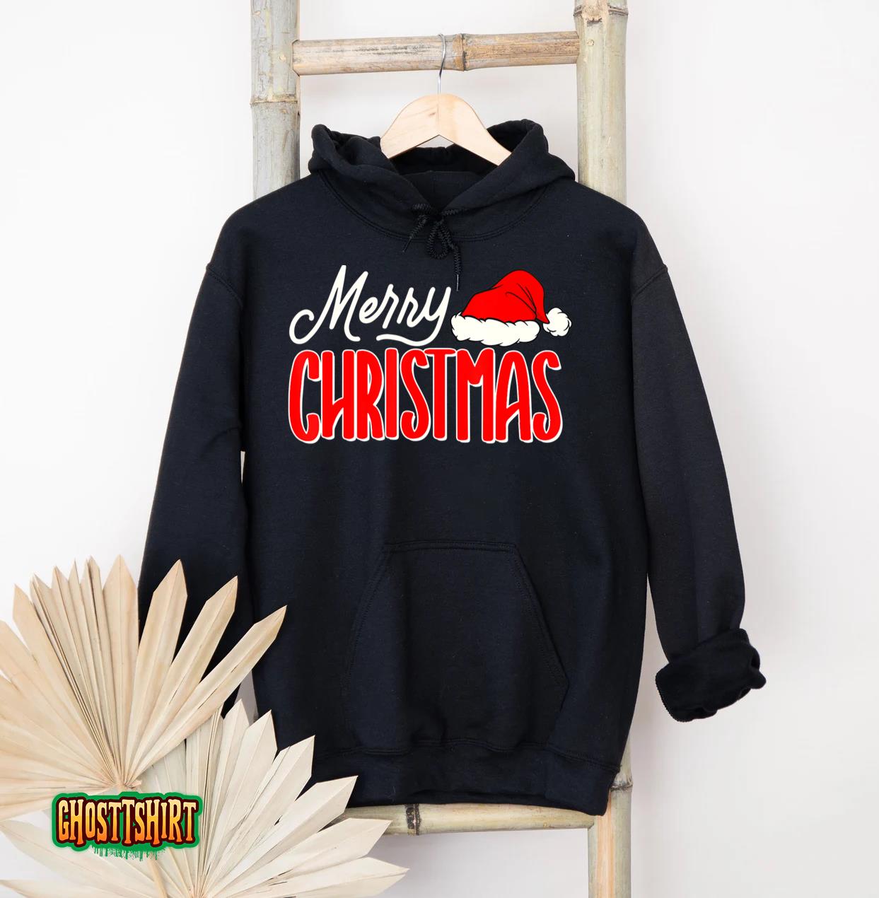 Merry Christmas Matching Family Christmas Santa Hat Pajamas T-Shirt