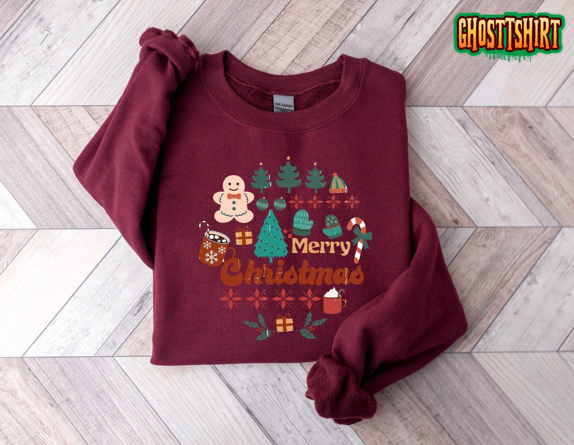 Merry Christmas Retro Ugly Sweatshirt