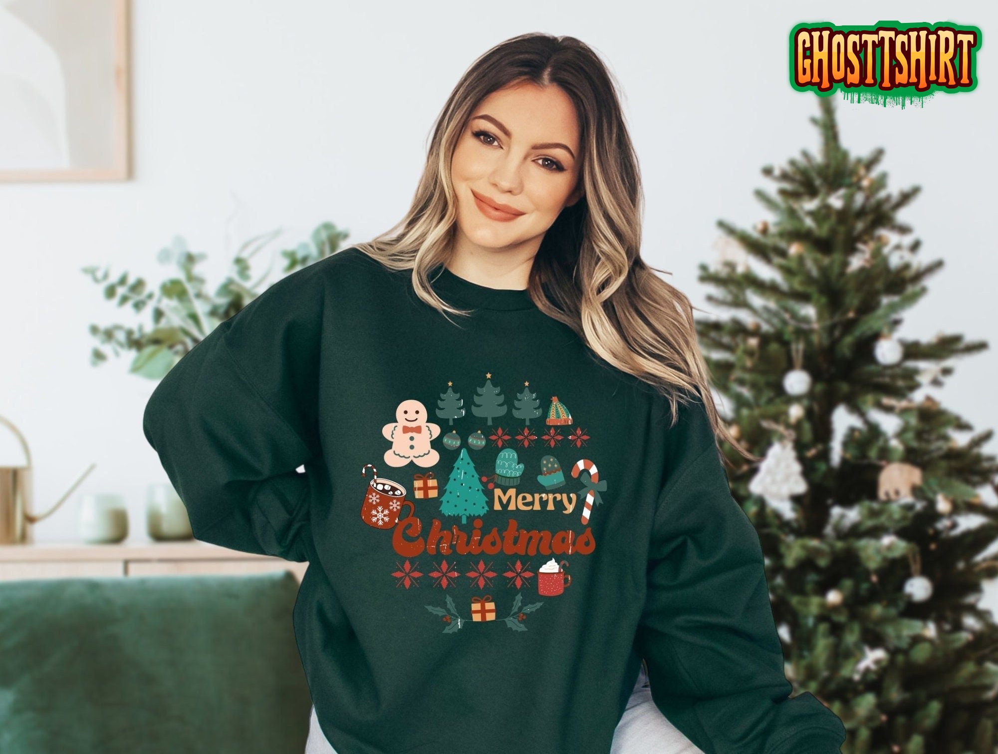 Merry Christmas Retro Ugly Sweatshirt