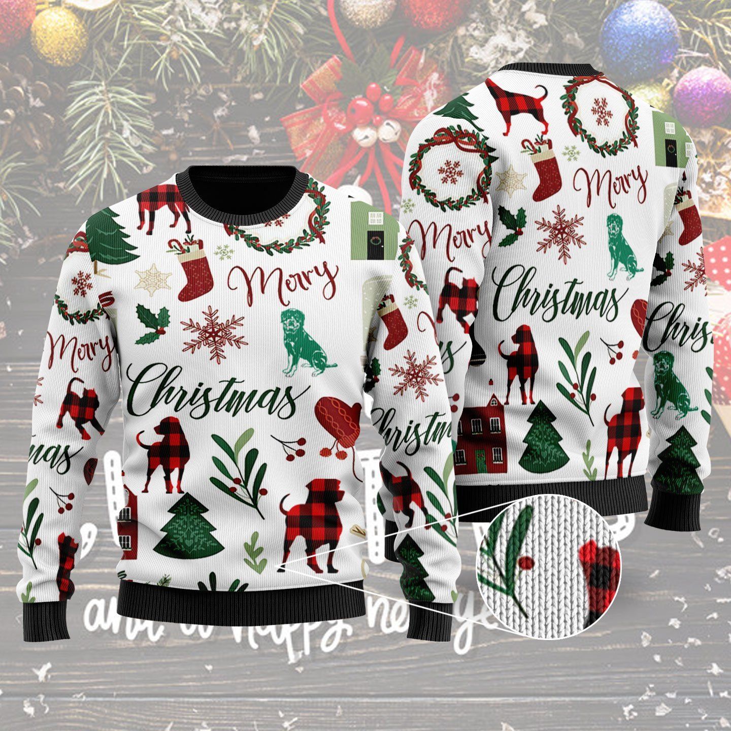 Merry Christmas – Rottweiler Ugly Christmas Sweater | For Men & Women | Adult | US1687- Best Christmas Gifts 2023