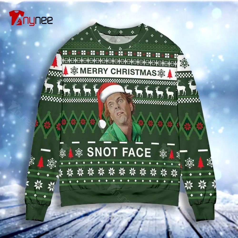 Merry Christmas Snot Face Drop Dead Fred Ugly Christmas Sweater- Best Christmas Gifts 2023