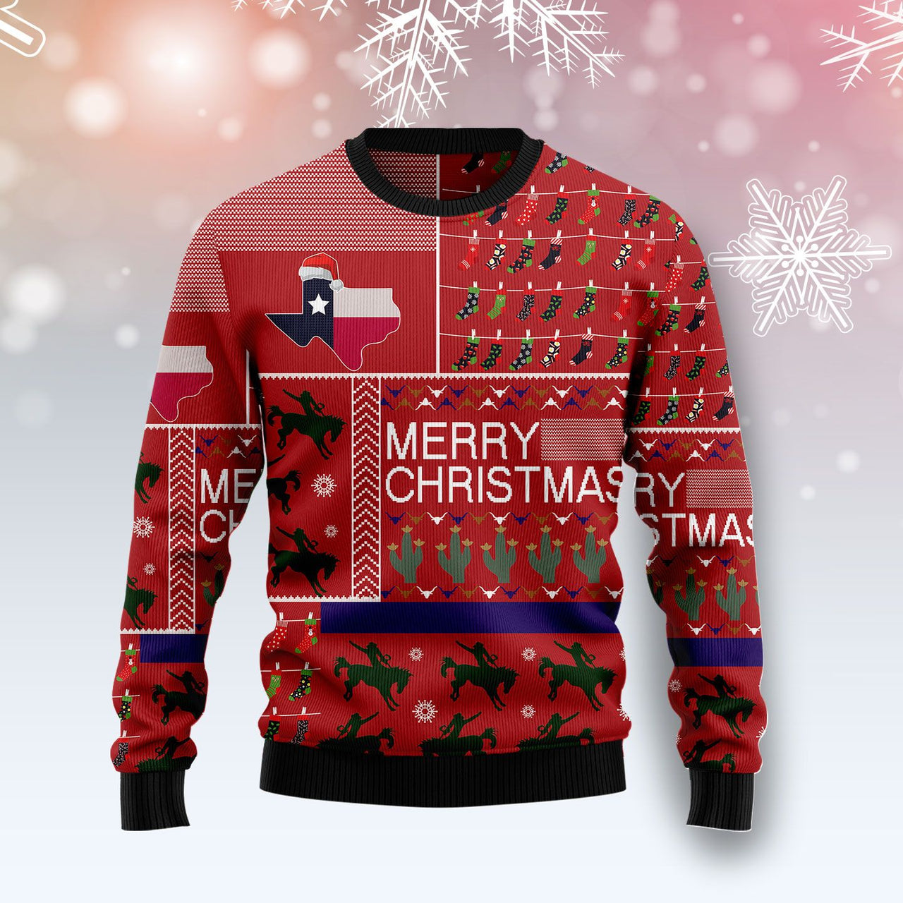 Merry Christmas Texas State Ugly Sweater – Best Christmas Gifts 2023