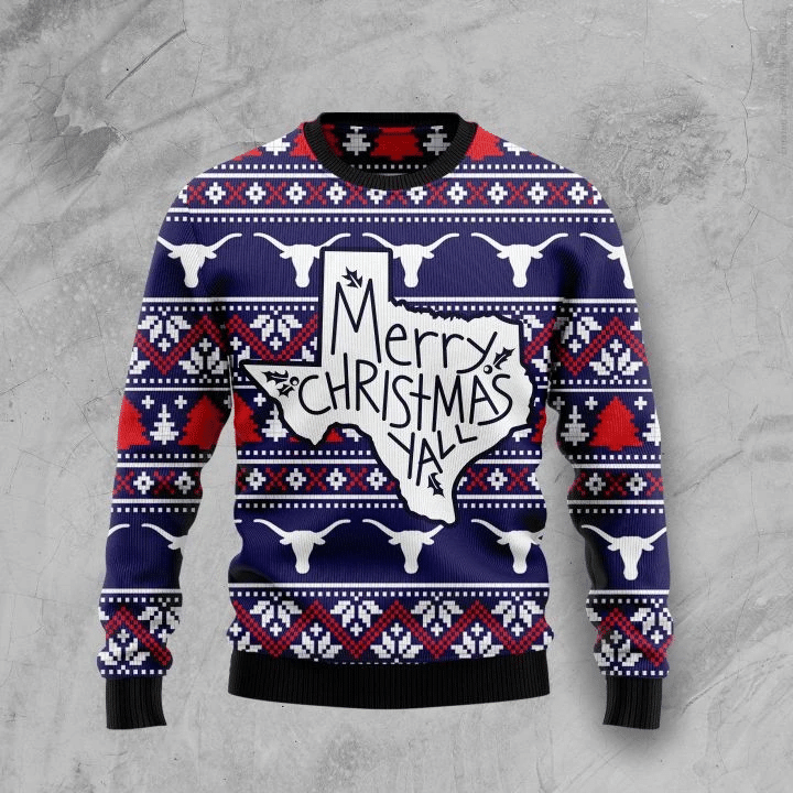 Merry Christmas Ya’ll  Ugly Christmas Sweater | For Men & Women | Adult | US1299- Best Christmas Gifts 2023