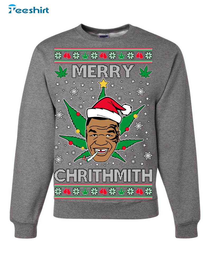 Merry Chrithmith Tyson Weed Shirt, Christmas Unisex Hoodie Tee Tops