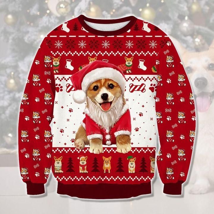 Merry Corgi Dog Corgmas Ugly Christmas Sweater | For Men & Women | Adult | US1923- Best Christmas Gifts 2023