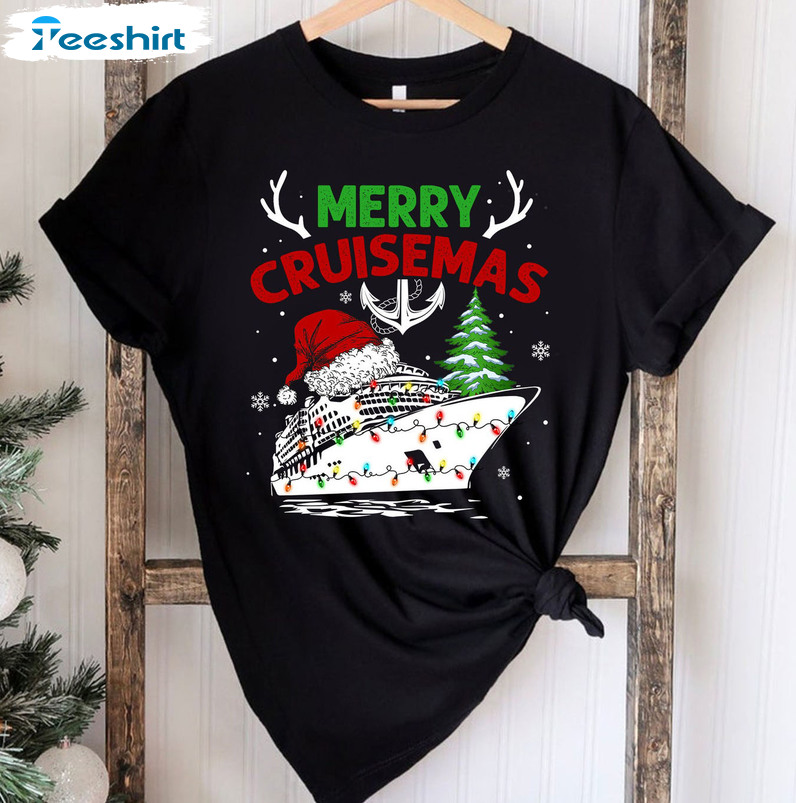 Merry Cruisemas Vintage Shirt, Christmas Holiday Short Sleeve Unisex T-shirt