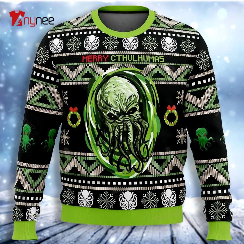 Merry Cthulhumas Ugly Christmas Sweater- Best Christmas Gifts 2023