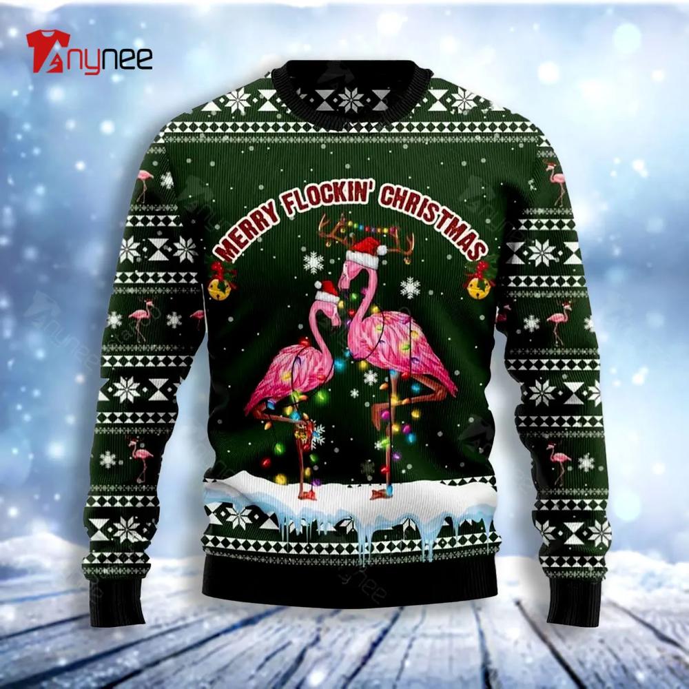 Merry Flockin Ugly Christmas Sweater- Best Christmas Gifts 2023