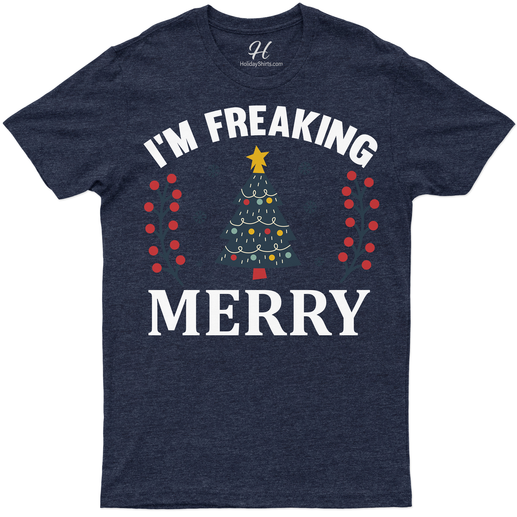 Merry Freaking Christmas Festive Shirt by HolidayShirts.com