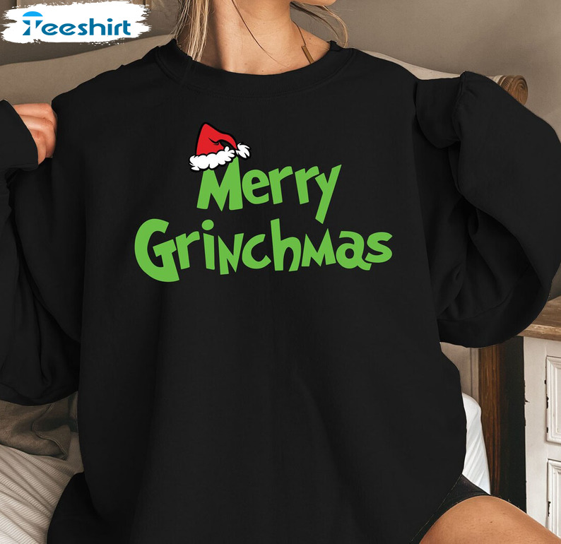 Merry Grinchmas Shirt, Christmas Grinch Long Sleeve Sweatshirt