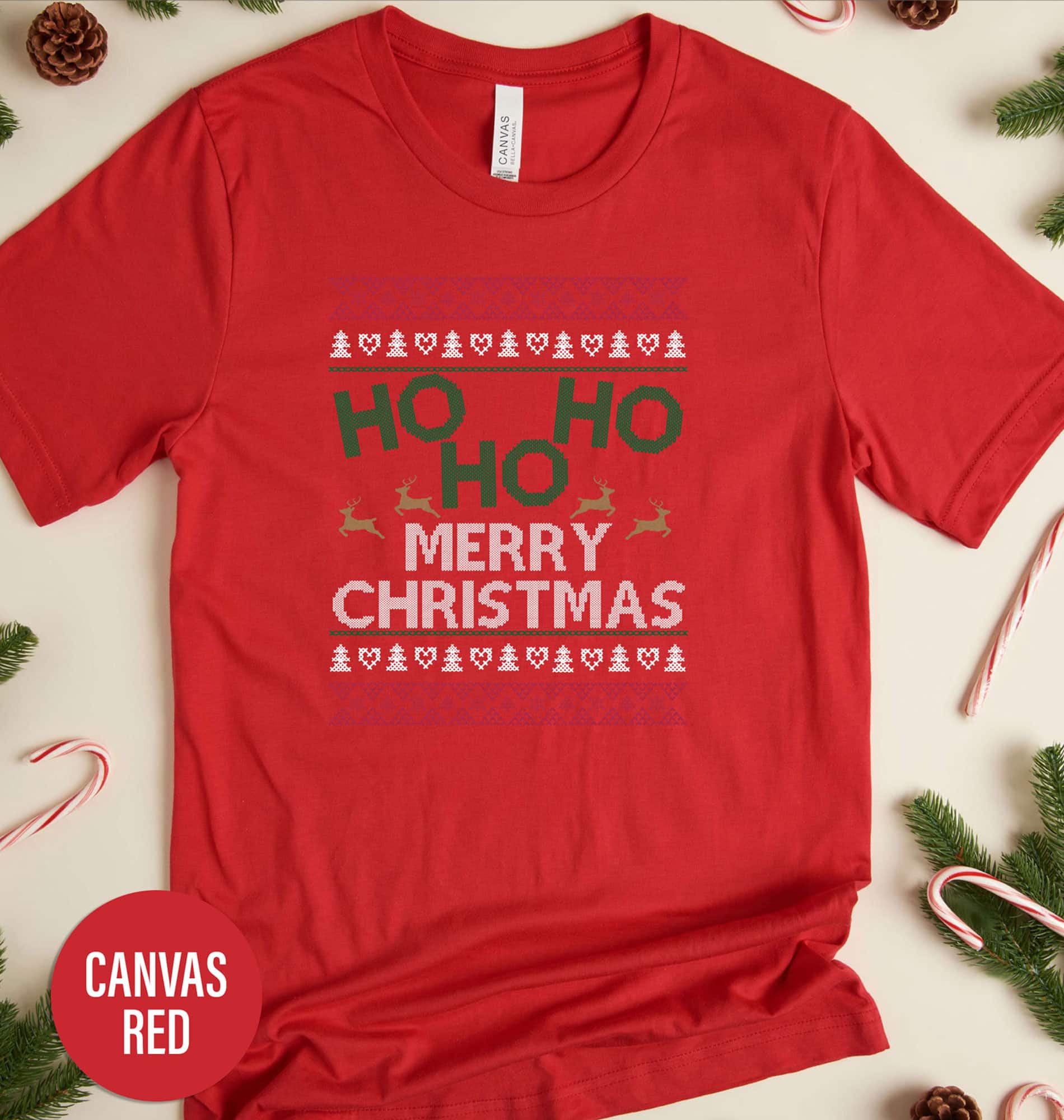 Merry Ho Ho Ho Christmas Shirt by HolidayShirts