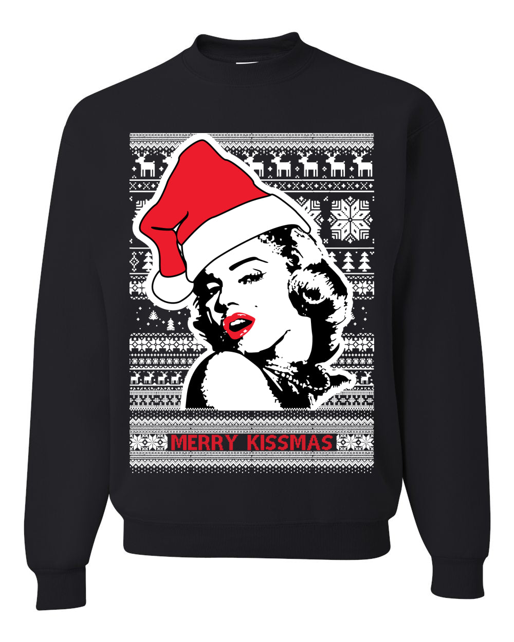 Merry Kissmas Marilyn Monroe Merry Ugly Christmas Sweater- Best Christmas Gifts 2023