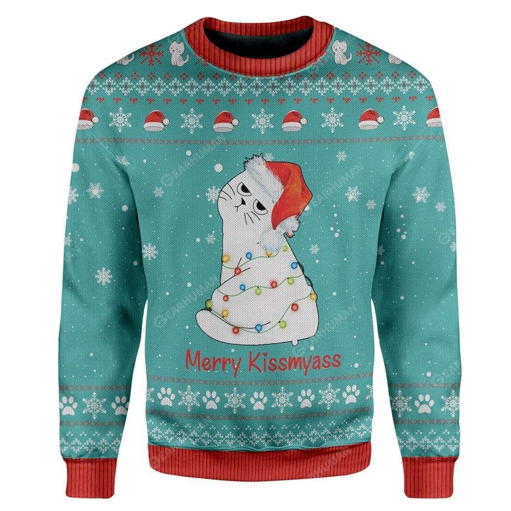 Merry Kissmyass Ugly Christmas Sweater | For Men & Women | Adult | US1833- Best Christmas Gifts 2023