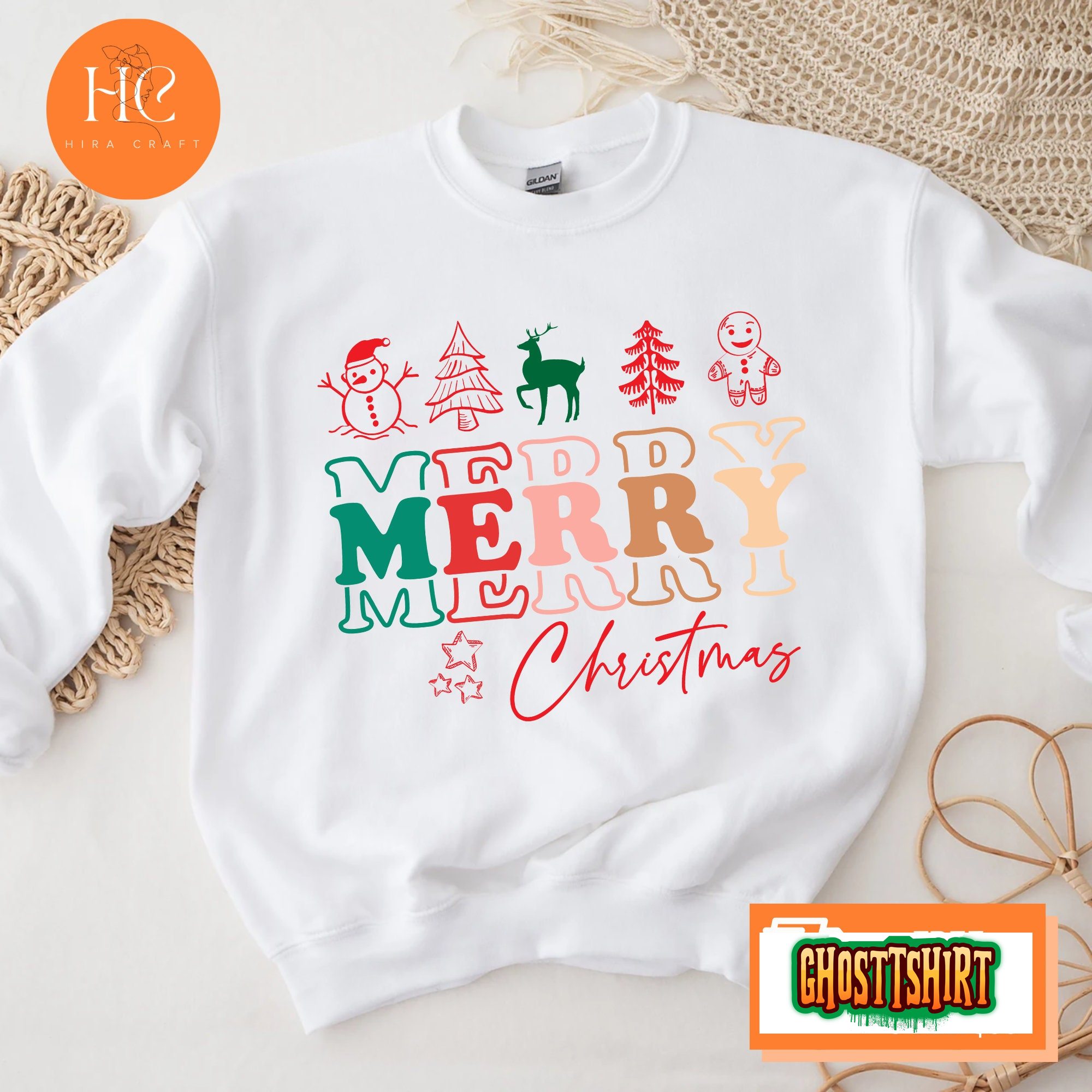 Merry Merry Christmas Family Sweatshirt