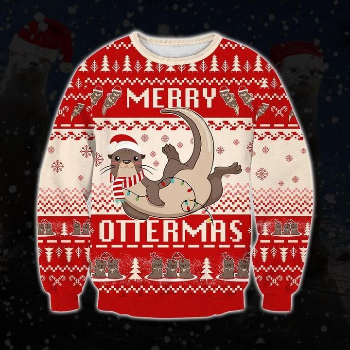 Merry Ottermas Ugly Christmas Sweater | For Men & Women | Adult | US1924- Best Christmas Gifts 2023