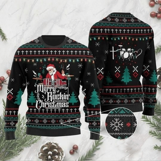 Merry Rockin’ Ugly Christmas Sweater | For Men & Women | Adult | US1223- Best Christmas Gifts 2023