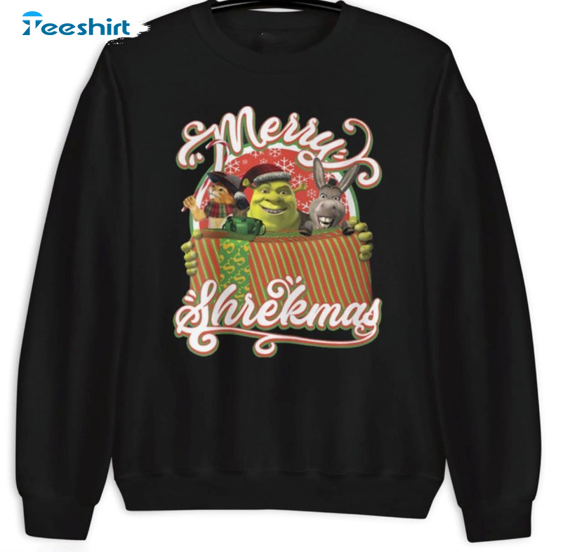 Merry Shrekmas Shirt, Christmas Family Unisex T-shirt Short Sleeve