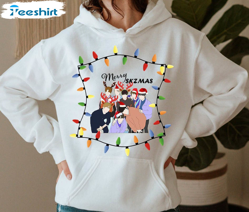 Merry Skzmas Sweatshirt, Stray Kids Christmas Crewneck Unisex Hoodie